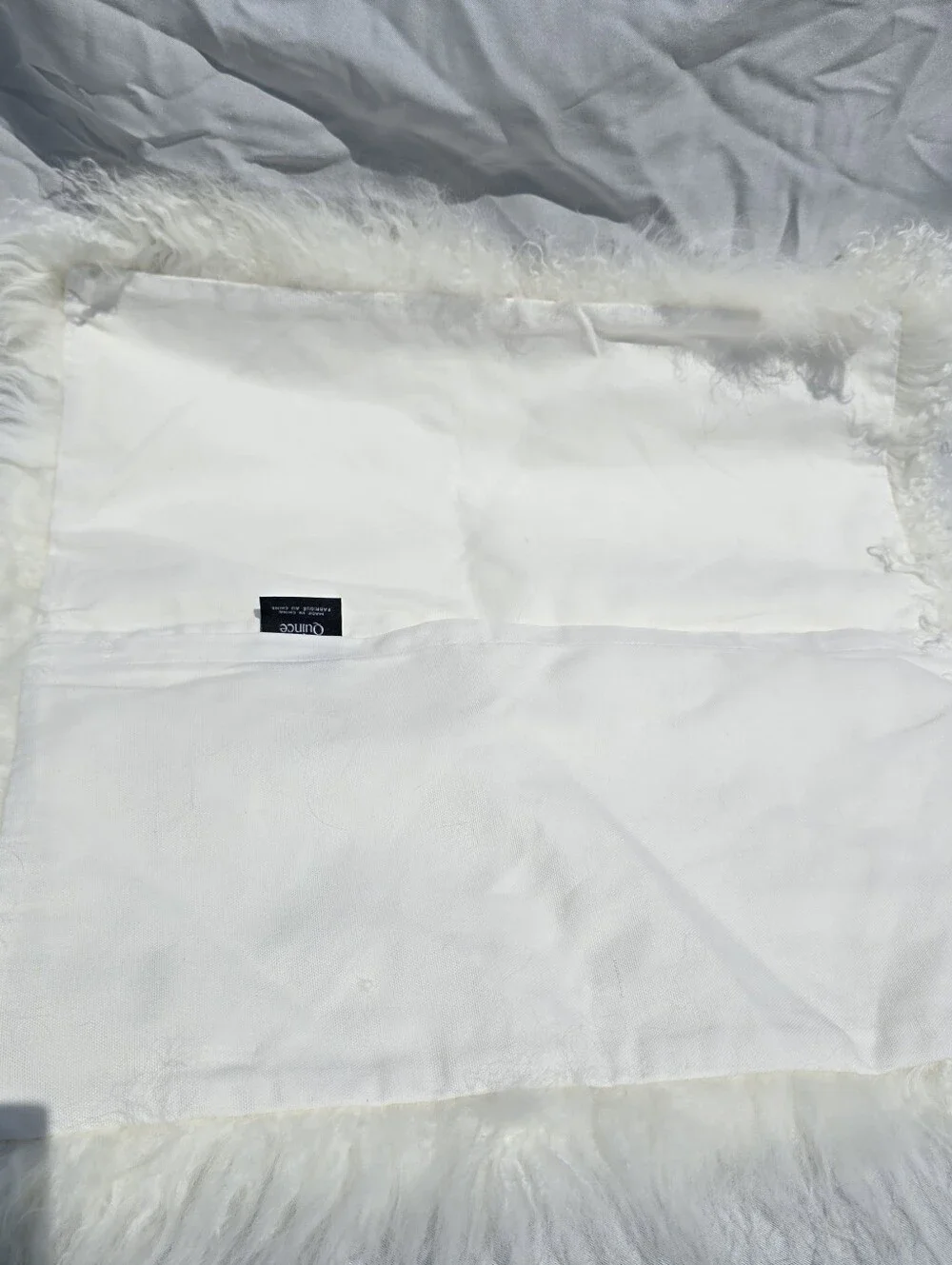 NWOT Quince Luxe Mongolian Lamb Pillow Cover 20